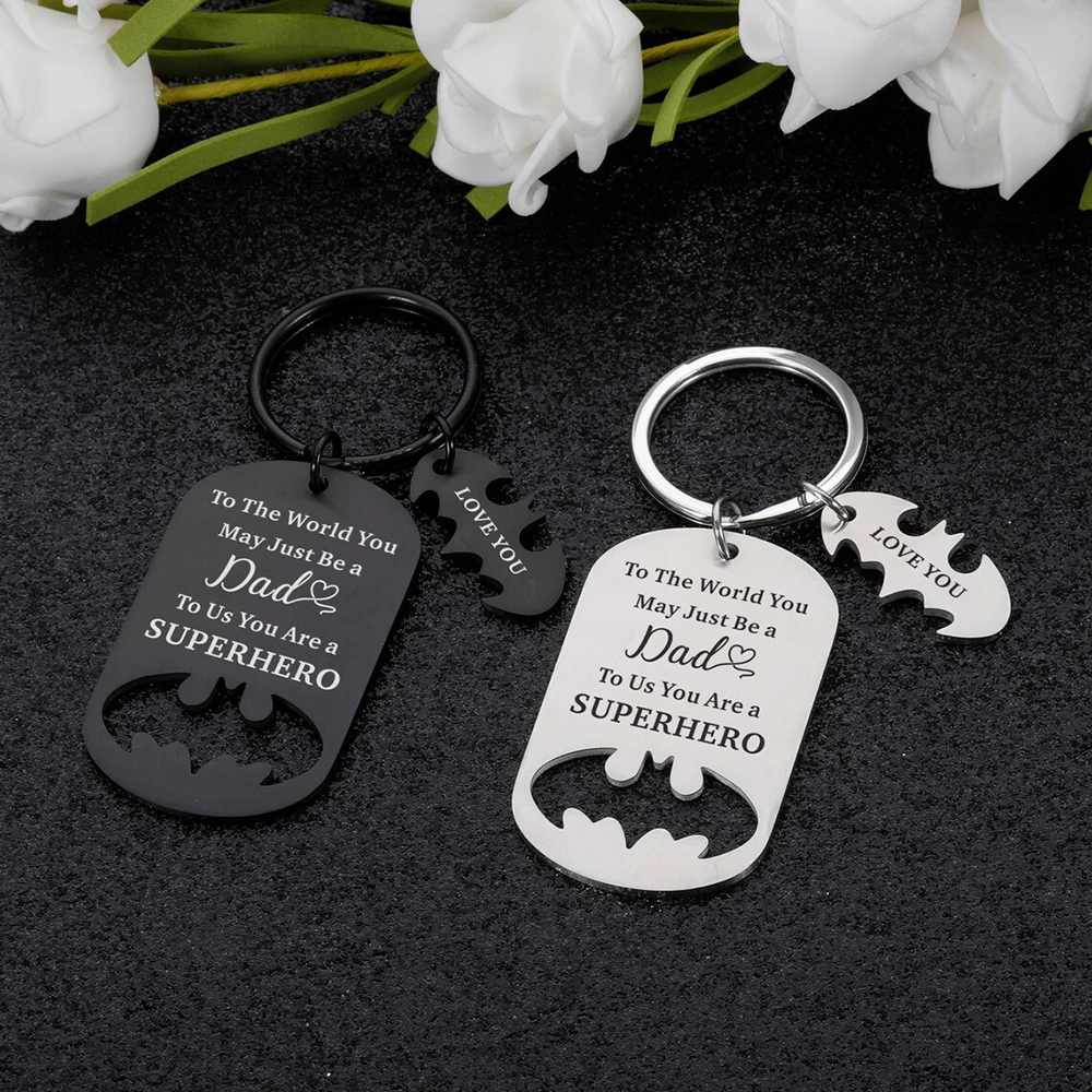 

Dad Keychain, Superhero Dad Keychain, Custom Content Keychain, Personalized Exquisite Keychain, Give Him Birthday Present