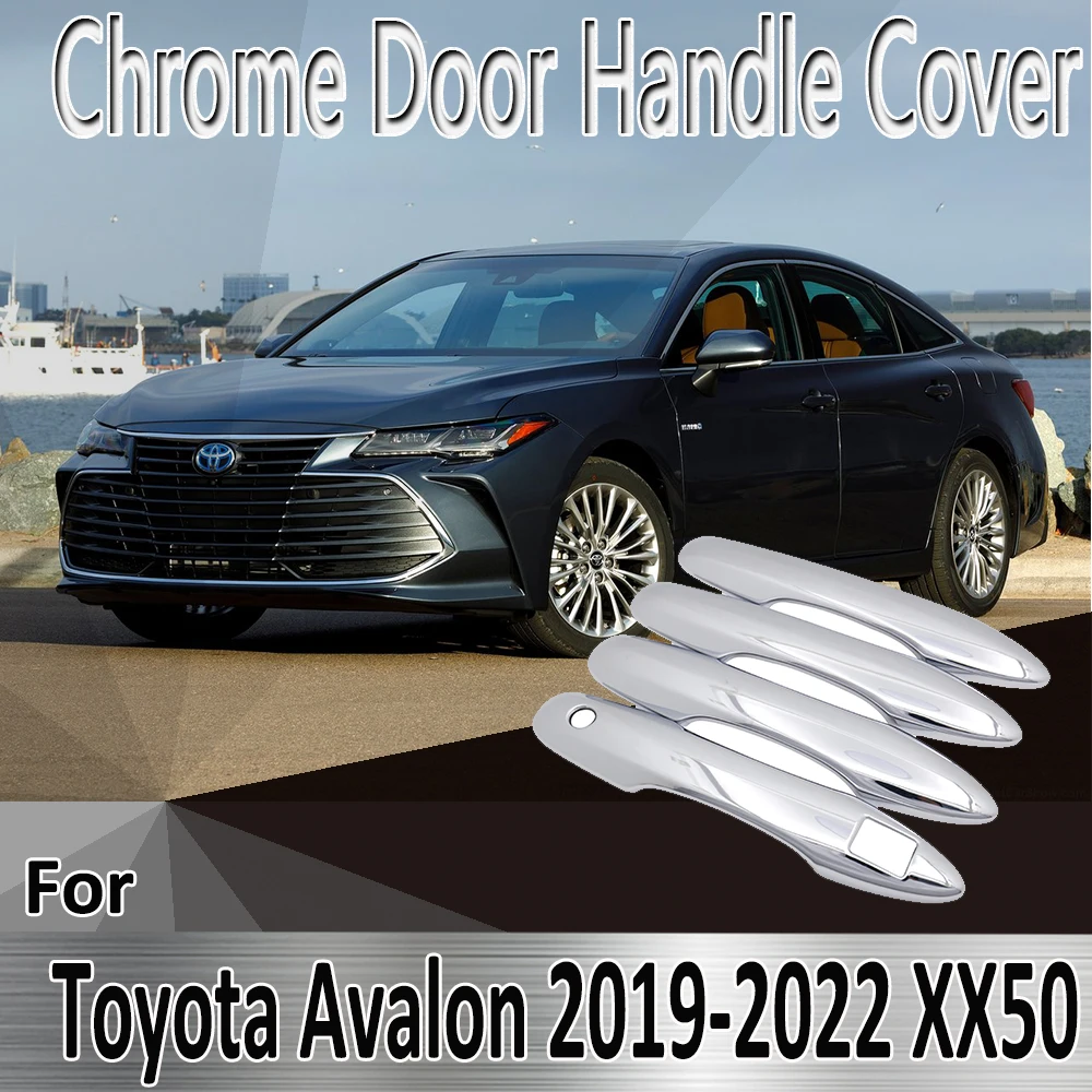 

For Toyota Avalon MK5 XX50 2019~2022 2020 2021 Styling Stickers Decoration Chrome Door Handle Cover Refit Car Accessories