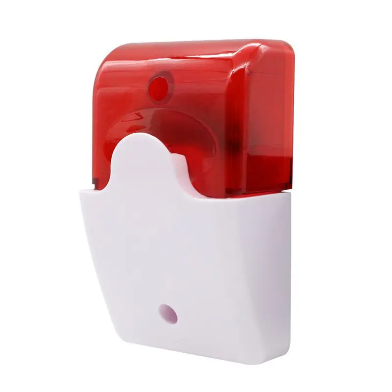 Wired Strobe Siren Alarm DC 12V 24V AC 220V Home Sound And Red Flash Horn Alarming Security Indoor