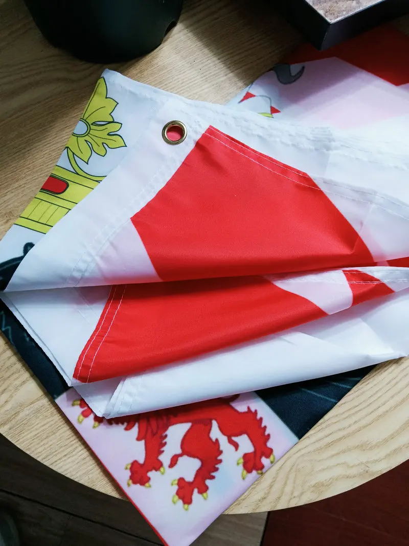 Bandera personalizada de la Cruz de Borgoña con emblema de la bandera de España, 90x150cm, Cruz del Imperio Español de Borgoña