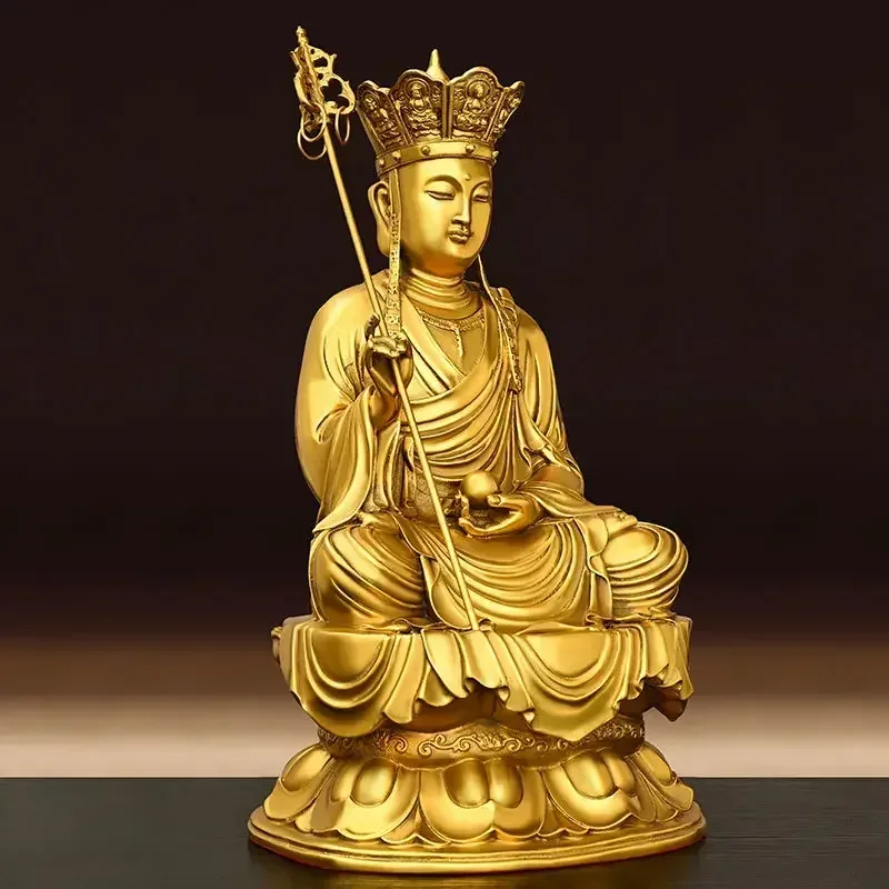 chanceux-cuivre-terre-magasin-roi-statue-bouddha-lotus-maison-salon-bureau-maison-sculptures