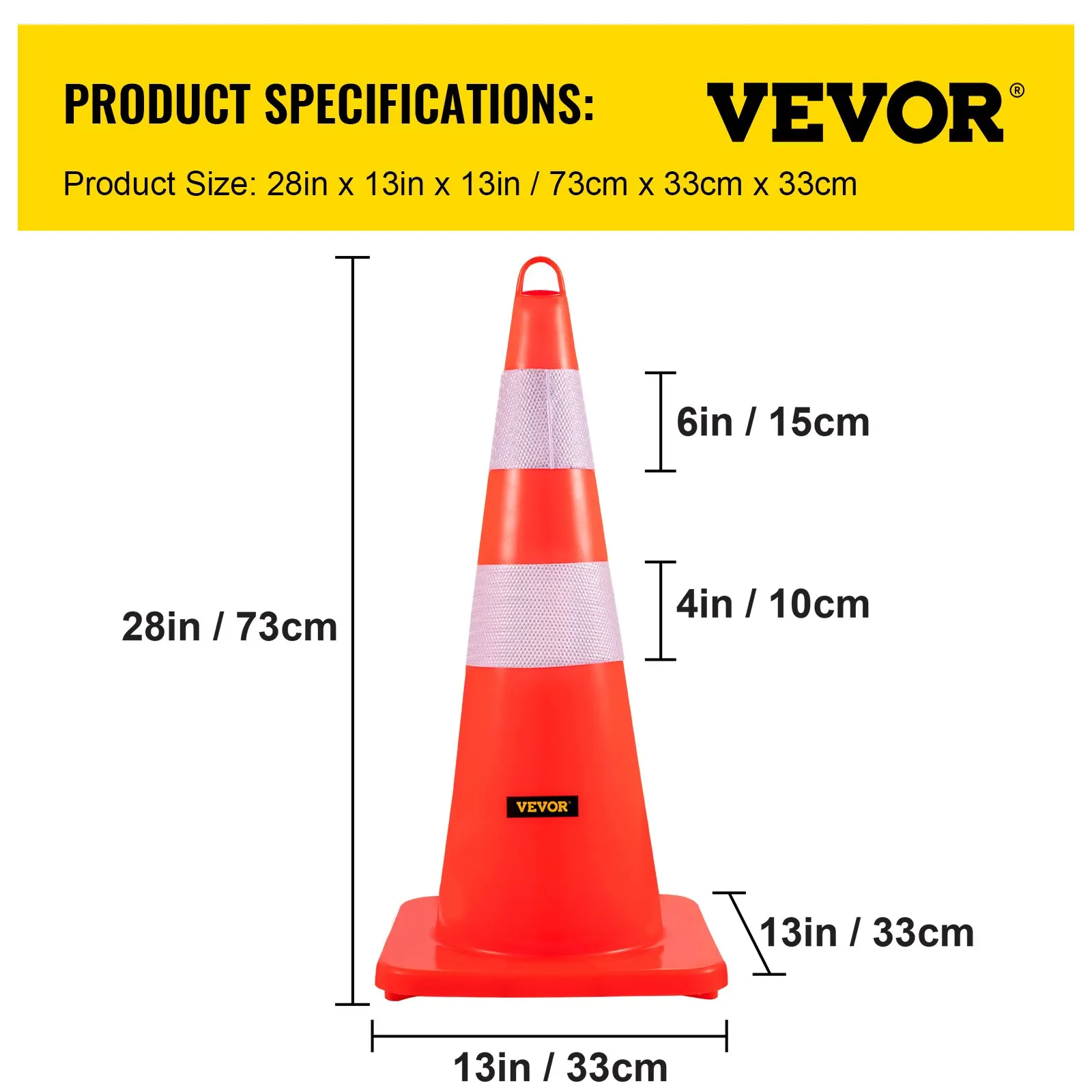 Safety Cones, 10PCS Traffic Cones, PVC Orange Construction Cones, 2 Reflective Collars Traffic Cones With Weighted Base And