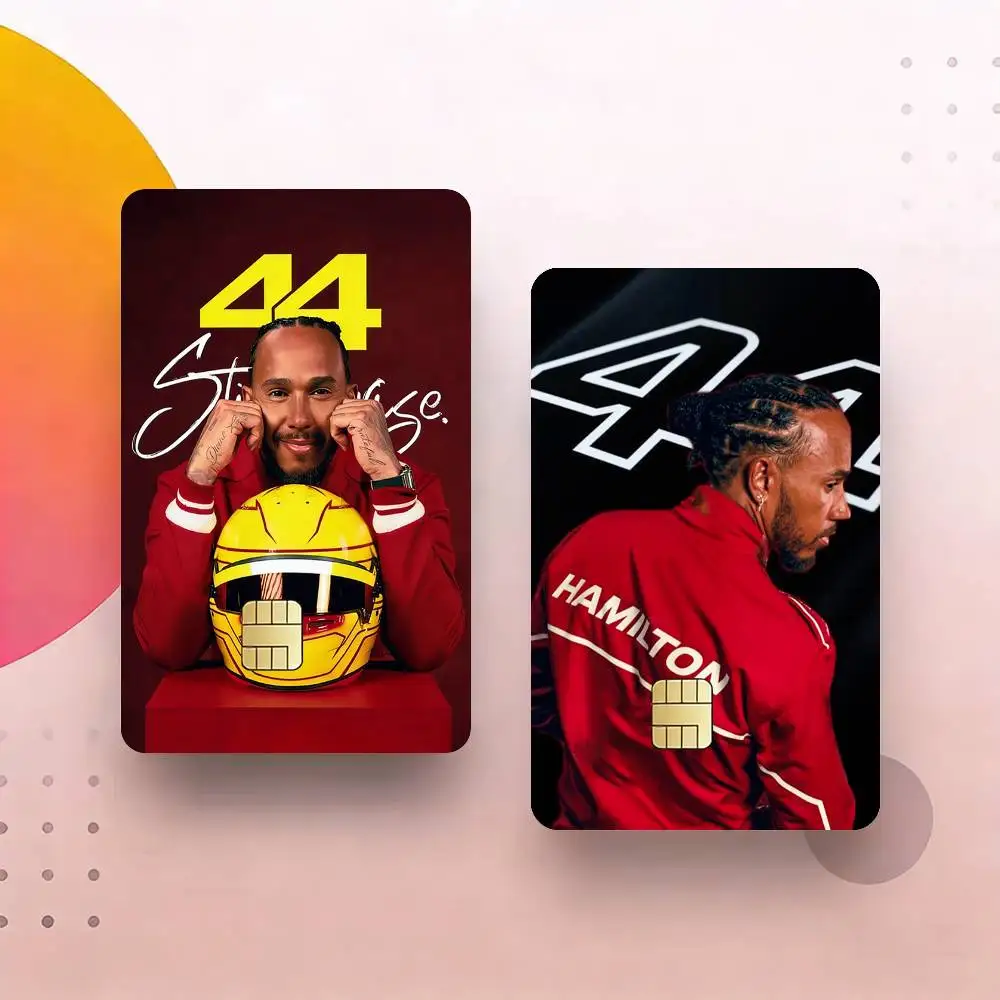 

44 L-Lewis H-Hamilton Sticker Decoration Creative Bank Card Bus Metro Waterproof Sticker