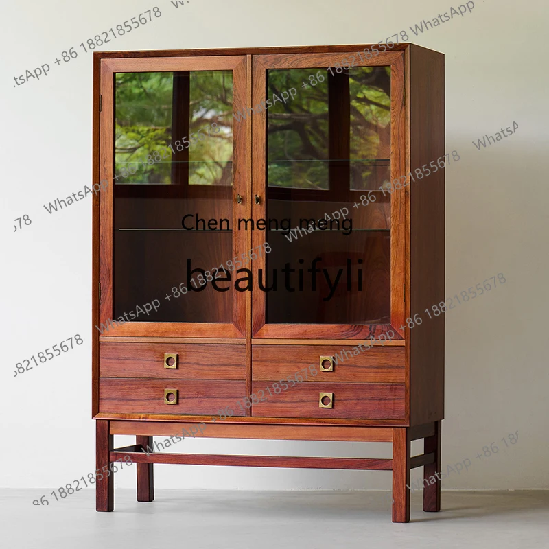 

Vintage Display Cabinet Cherry Storage Locker Tableware Cabinet Furniture Teak H
