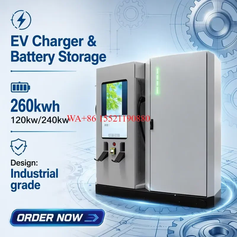 WMWMNU for SCU 120kw 240kw DC Fast Charger with Battery Storage 260kwh DC Fast EV Car Charging Station TUV CE OCPP1.6J