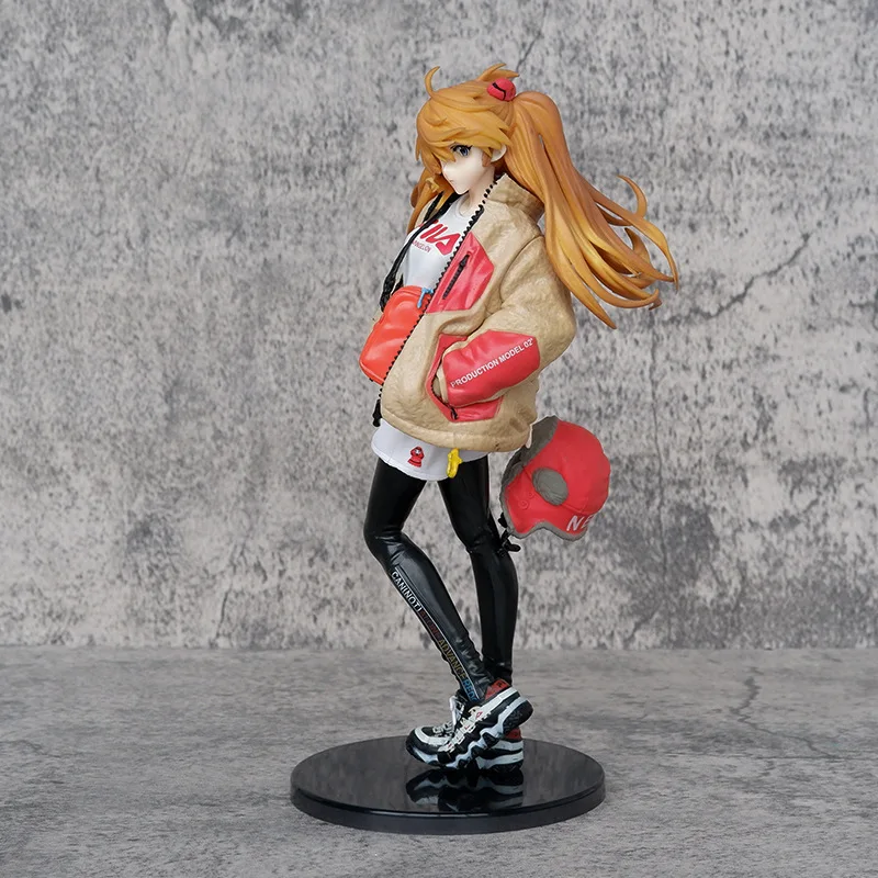 2 types EVA Anime Figure Asuka Langley Soryu Tide Brand Costume Dress Up Model Toy Gift Collection PVC Evangelion Aciton Figure