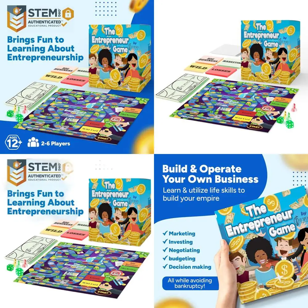 

STEM-Accredited Board Game: Money Management & Business Strategy for Kids & Adults | Winner of Best in STEM & Mom's Choice Award