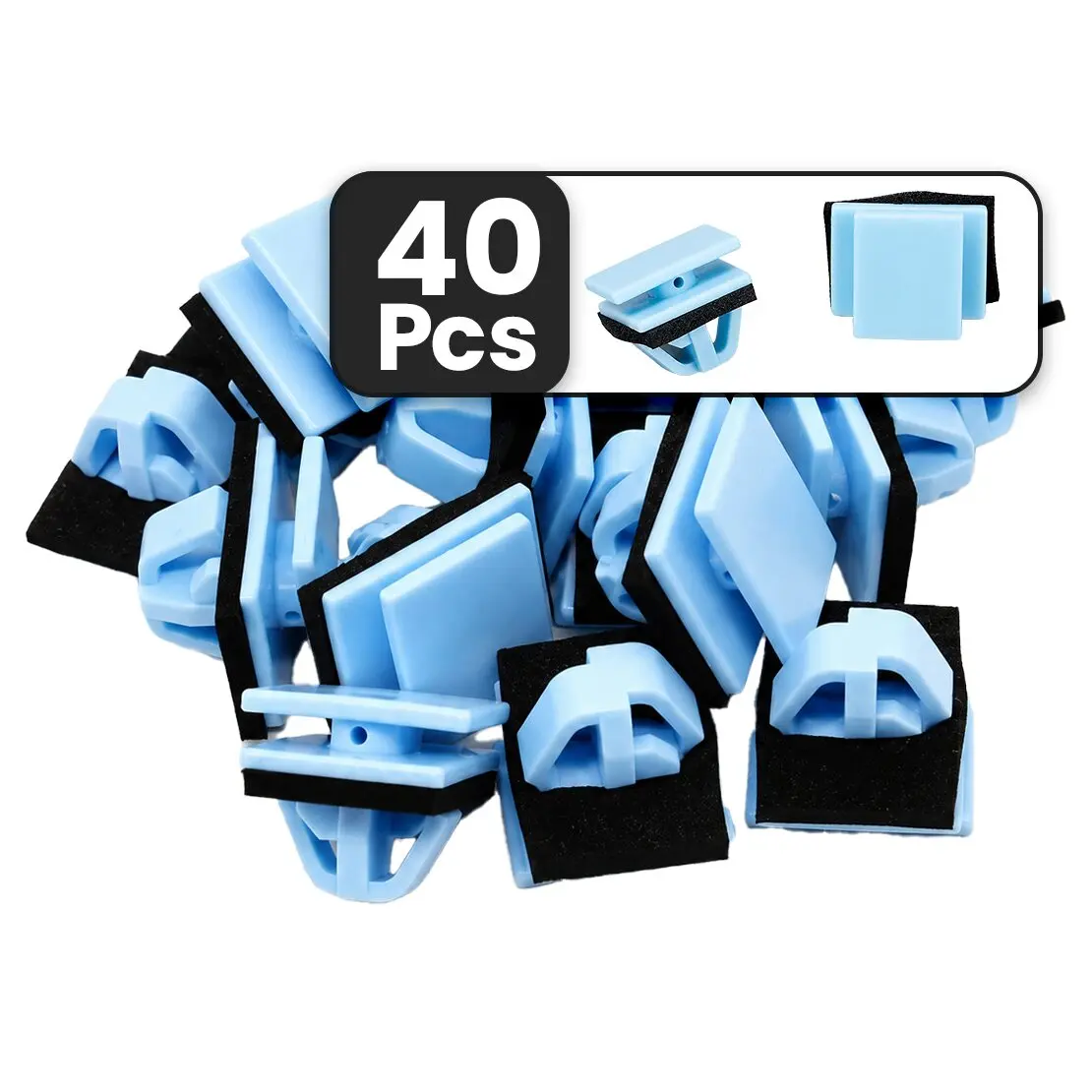 87756-D3000 40pcs Door Moulding Clips With Sealer Blue Plastic Fit For Hyundai Tucson Auveco 22327