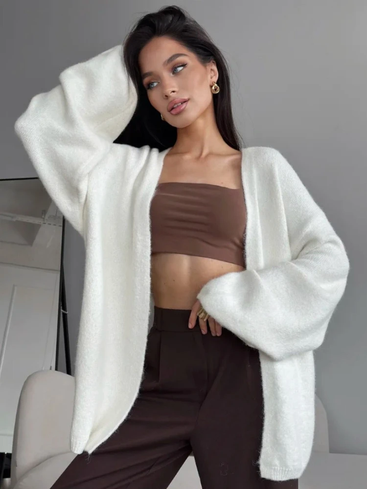 

Tossy Autumn Knit Casual Sweater Cardigan Outwear Female Loose V-Neck Commuting Patchwork Coat Women's Knitwear Cardigan 2025