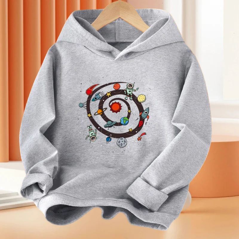 Fashion Boys Hoodies Dabbing Astronaut funny design printing cotton Spring Autumn Basic Coat hip hop Pullover hoodie