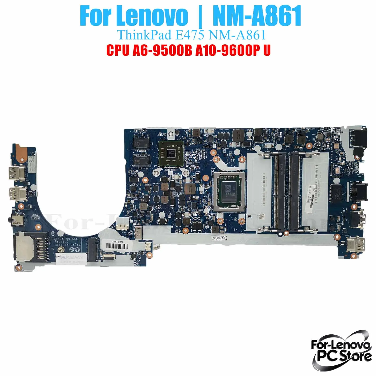 

NM-A861 For LENOVO ThinkPad E475 NM-A861 Notebook Motherboard 100% Tested Laptop Mainboard