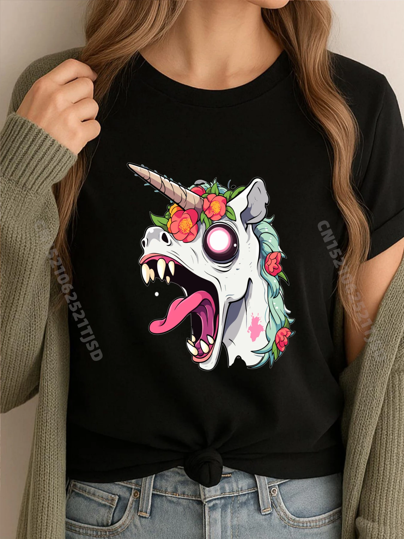 

Хэллоуин Зомби Единорог Одежда Женщина Мужчины Одежда Игра