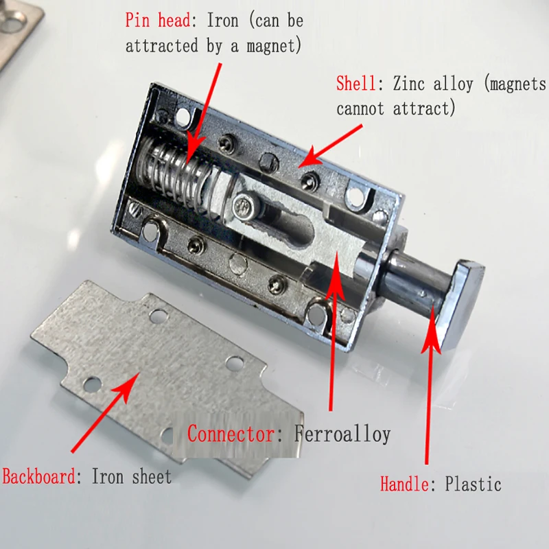 1PCS Button Type Anti-theft Lock Automatic Spring Bolt Bathroom Electrical Cabinet Box Press Type Door Bolt Household Industrial