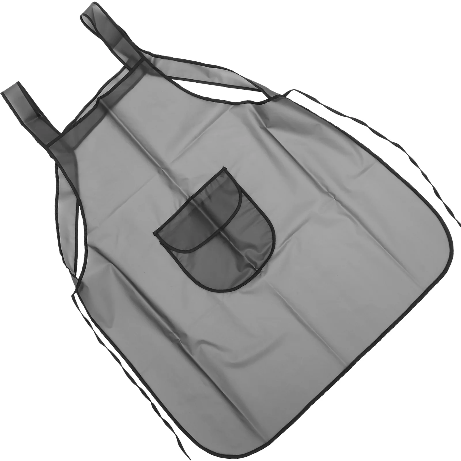 

Hairdressing Apron Grey Salon Work Clothes Breathable Comfortable Splashproof Oil Resistant Large Pocket Stylist Equipment