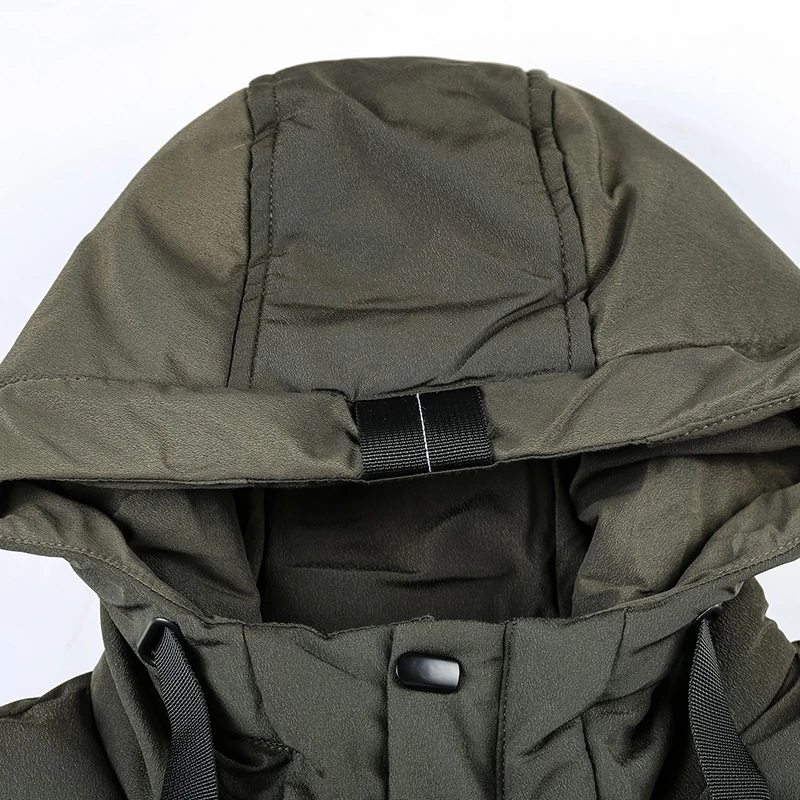 Parka d'hiver décontractée, épaisse et chaude pour Homme, veste coupe-vent, chapeau à capuche, grande taille 4XL