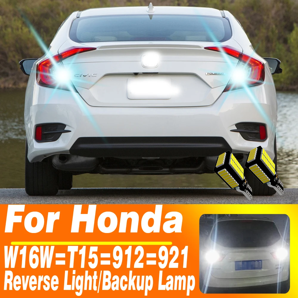 2 قطعة مصباح احتياطي لهوندا سيفيك 8 9 أكورد 10 2005-2022 جاز W16W T15 921 912 LED Canbus عكس مصابيح كهربائية على سيارات المركبات