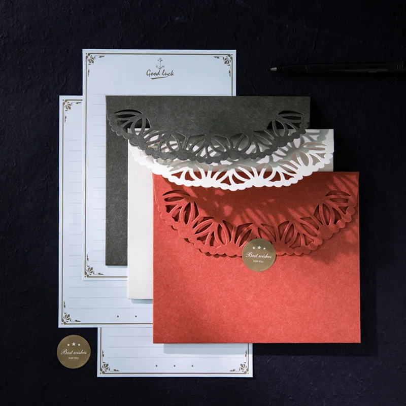25/30pcs Envelope Set 18.6x15.4cm 200g for Wedding InvitationsPostcard Giftbox Message Cards Business Storage Bag Gift Packaging