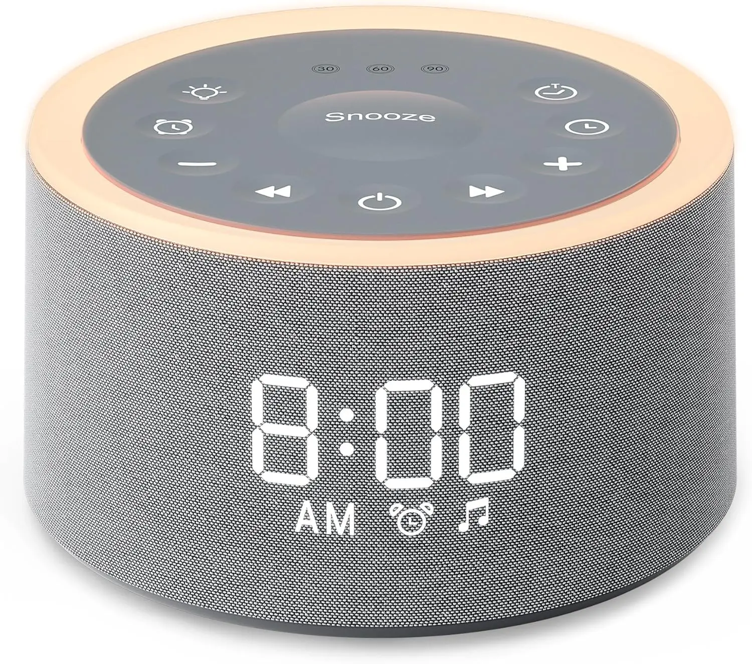 

Sound Machine & Alarm Clock with 29 Soothing Sounds, Night Light, Dimmable for Sleep and Wake-Up