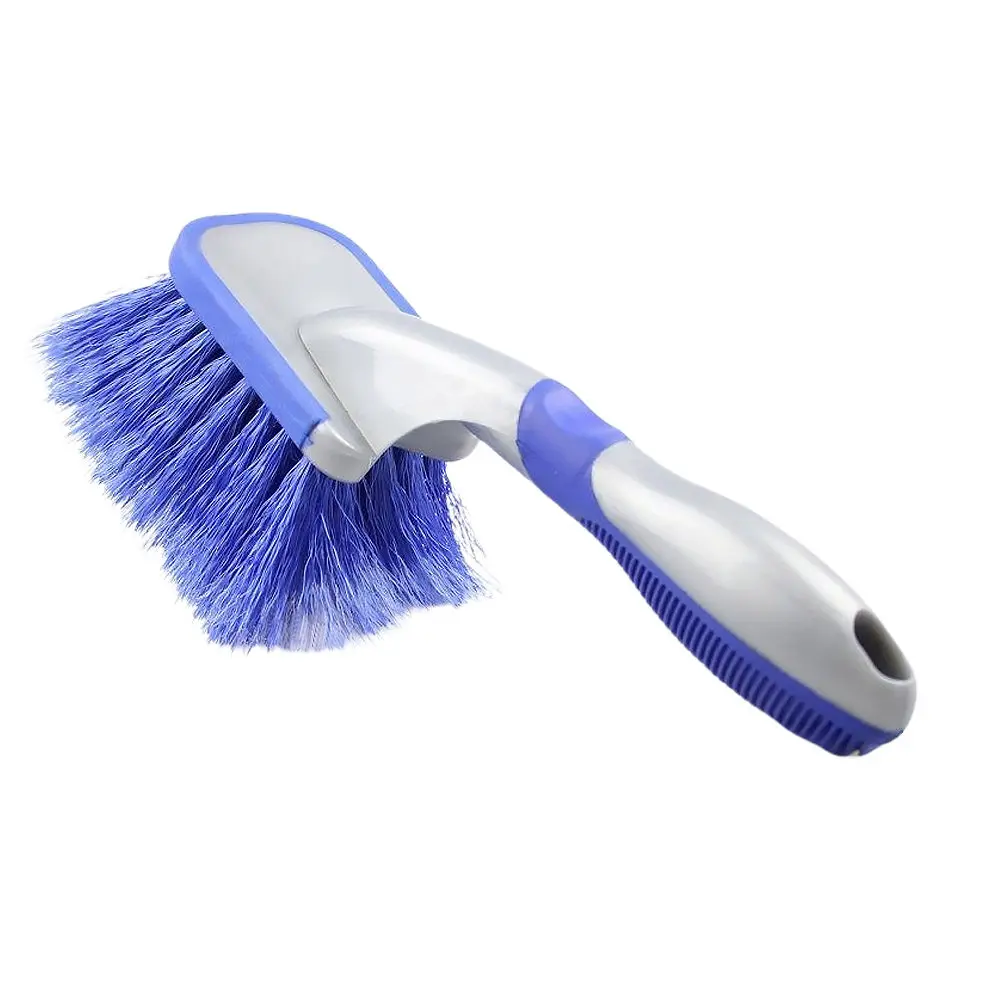 1Pcs Ergonomic Tire Cleaning Brush with Sturdy Bristles Wheel Brush for Car Bike Tyre Surface Gap Rim Deep Clean