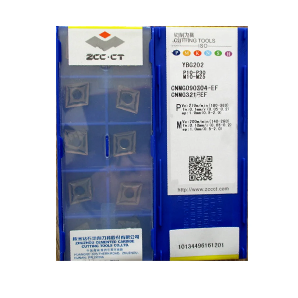 Imagem -04 - Ferramenta de Torneamento Indexável Carboneto Usinagem Cnc Cnmg090304-ef Ybg202 50p