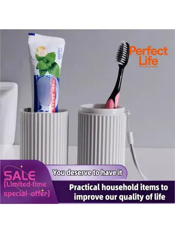 1/4Pcs Travel Camping Storage Box Organizer Travel Toiletries Storage Cup New Creat table Toothbrush Protect Holder Cup Case