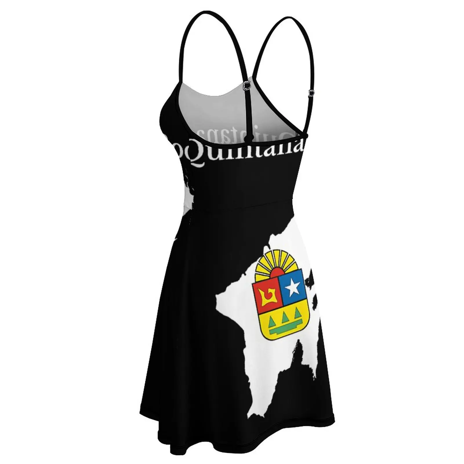 Quintana Roo State Map Sling Dress para as Mulheres, Cute Sexy Gown, Férias Nerd Vestidos, Flag Gown