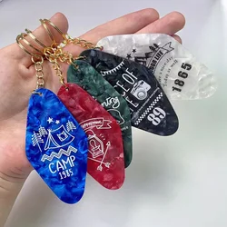 Motel Keychain Hotel Rhombus Vintage Key Tags Acrylic Crafting LuggageTag Label Ornaments for Women Men Locket Key Chain Jewelry