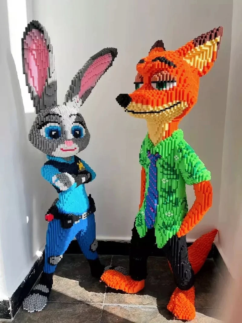 Hot Sale Anime Kawaii Nick Zootopia Children\'s Educational Cartoon Judy Three-dimensional Desktop Toys Ornaments Festival Gifts