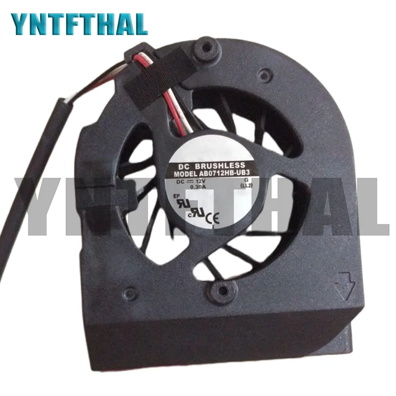 AB0712HB-UB3 DC12V 0.30A Double Ball Notebook CPU Cooling Fan 3-PIN