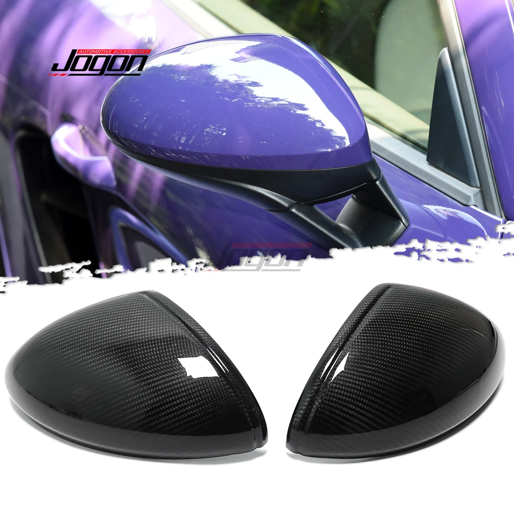 

Dry Carbon Fiber Exterior Side Mirror Caps For Porsche 718 Boxster Cayman 2020-2022 Car Rer View Side Door Mirror Covers Trim