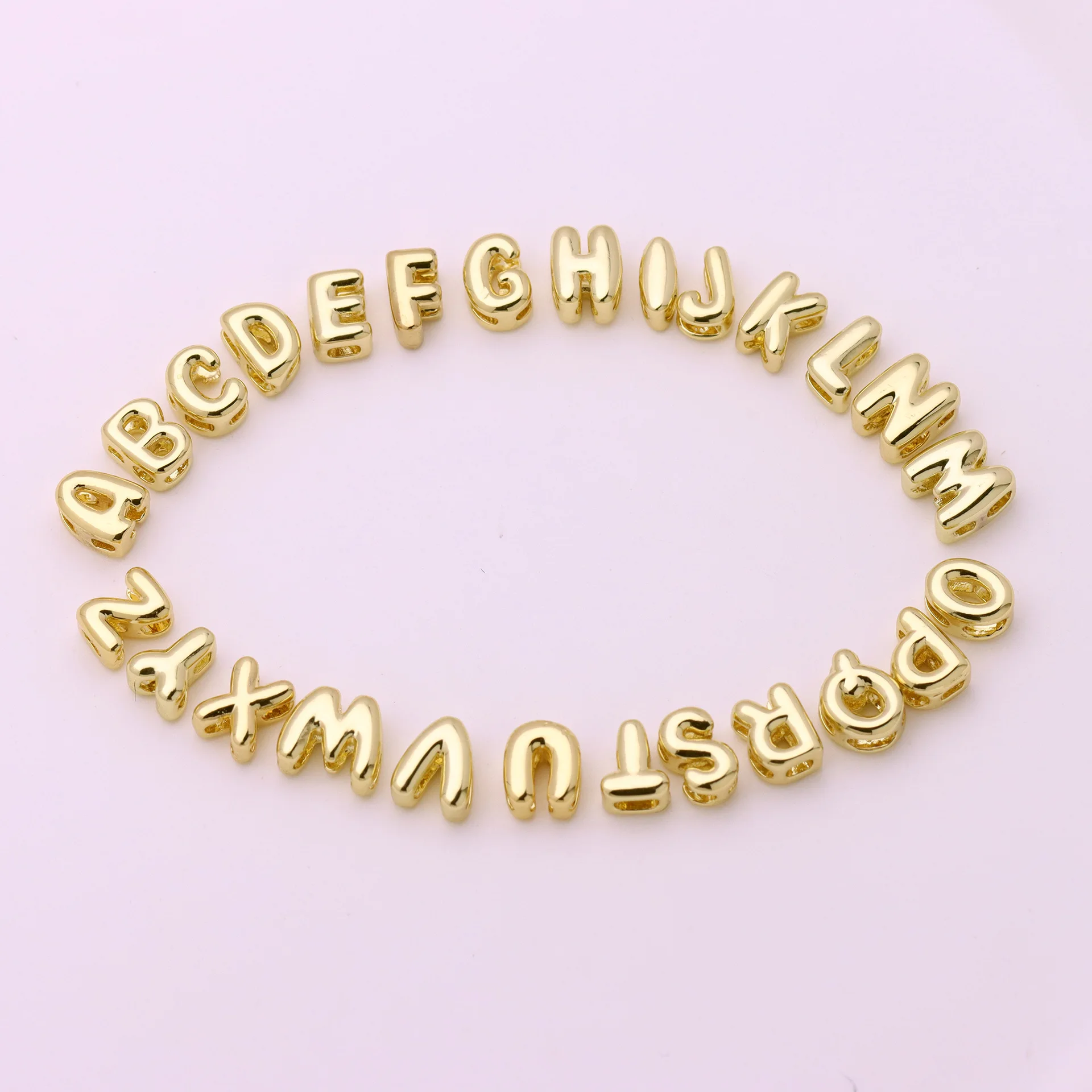 قلادة نسائية بحروف ذهبية على شكل فقاعات، قلادة أولية من بالون مطلي بالذهب عيار 14 قيراط، قلادة على شكل فقاعات، هدايا مجوهرات عصرية