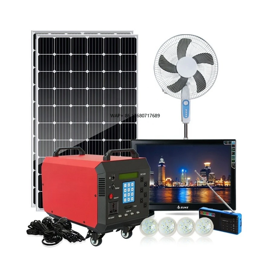 High Frequency 480W Prepaid LiFePO4 Solar Generator System Portable Monocrystalline Silicon Home Light Kit TV Fan Wholesale