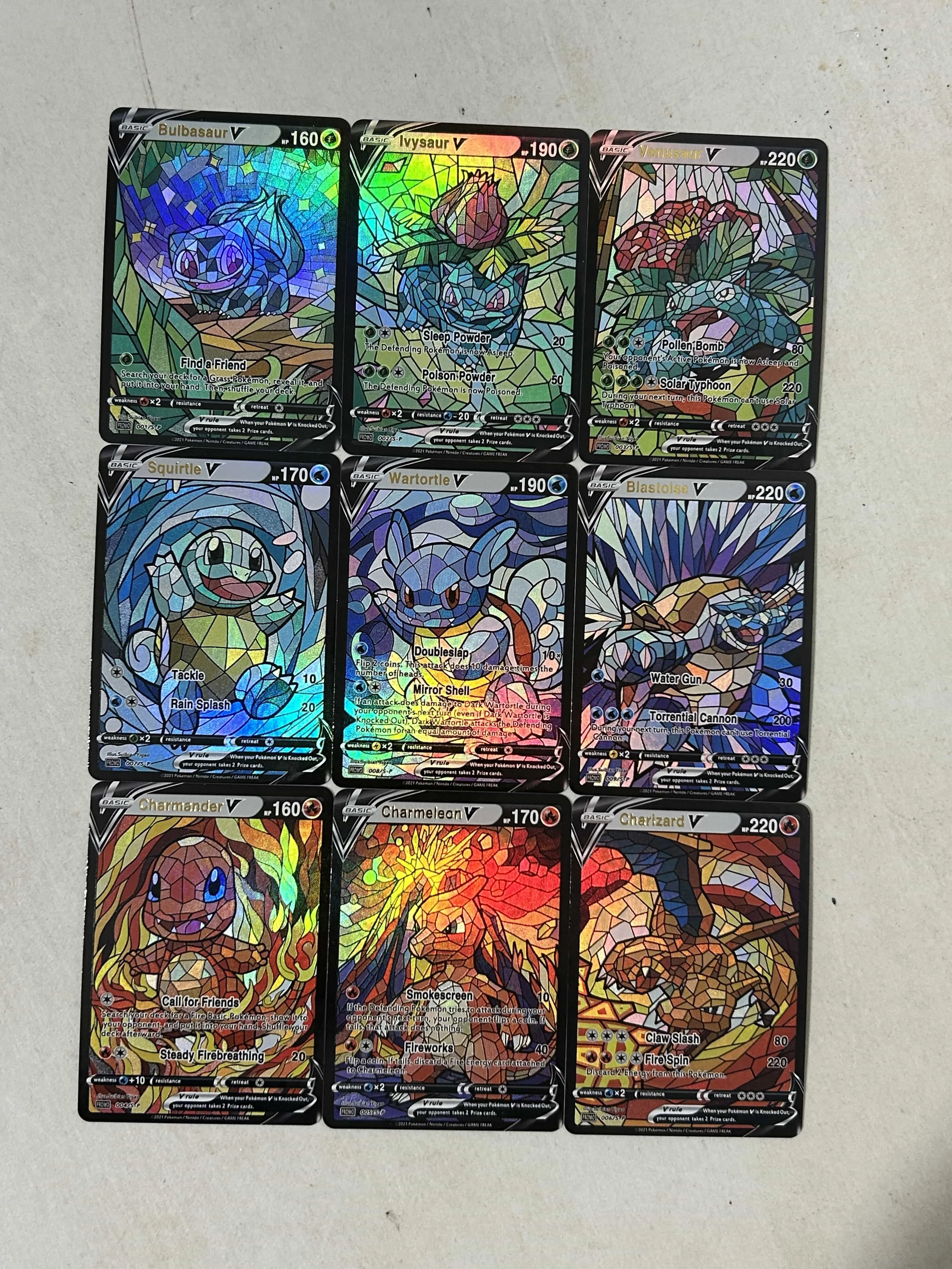 Cartes de collection PTCG Anime Flash, Charizard, SLaura, Blastoise, Bulbasaur, Venusaur, Bergame, Hobby Games, Cadeau d'anniversaire