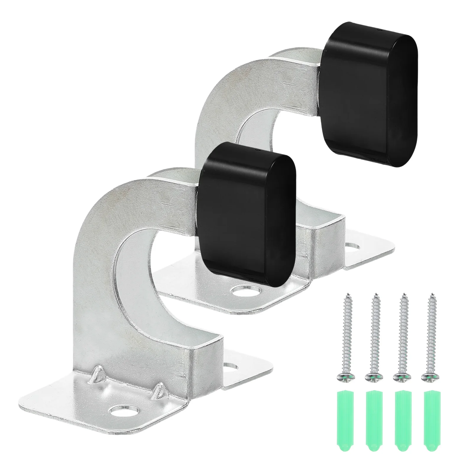 

1 set Portable Car Wash Water Pipe Truck Garden Hose Storage Holder Silver Galvanized Brackets Lightweight Durable Metal Stand