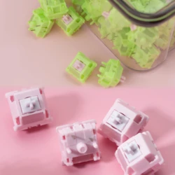 Chilkey 35pcs Silent Mechanical Keyboard Switches 5 Pin PCB Mount Lubed Switches with POM Housing UPE Stem for MX Keycaps