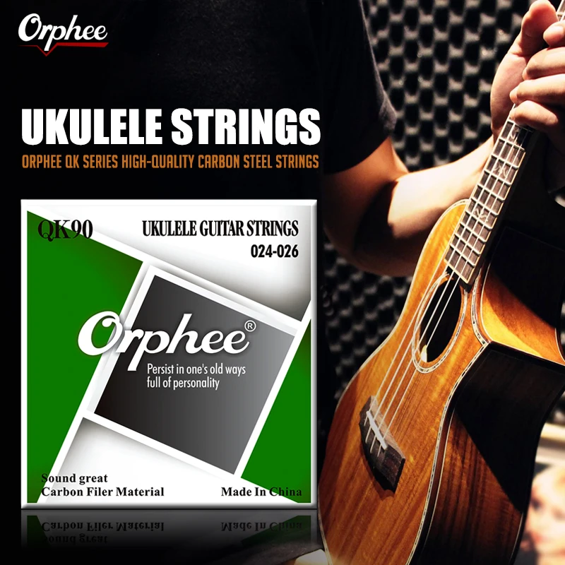 

Orphee QK90 Ukulele Strings Nylon Carbon Blend Bright Sound Good Stability Vacuum Packaging Ukuleles Parts & Accessories