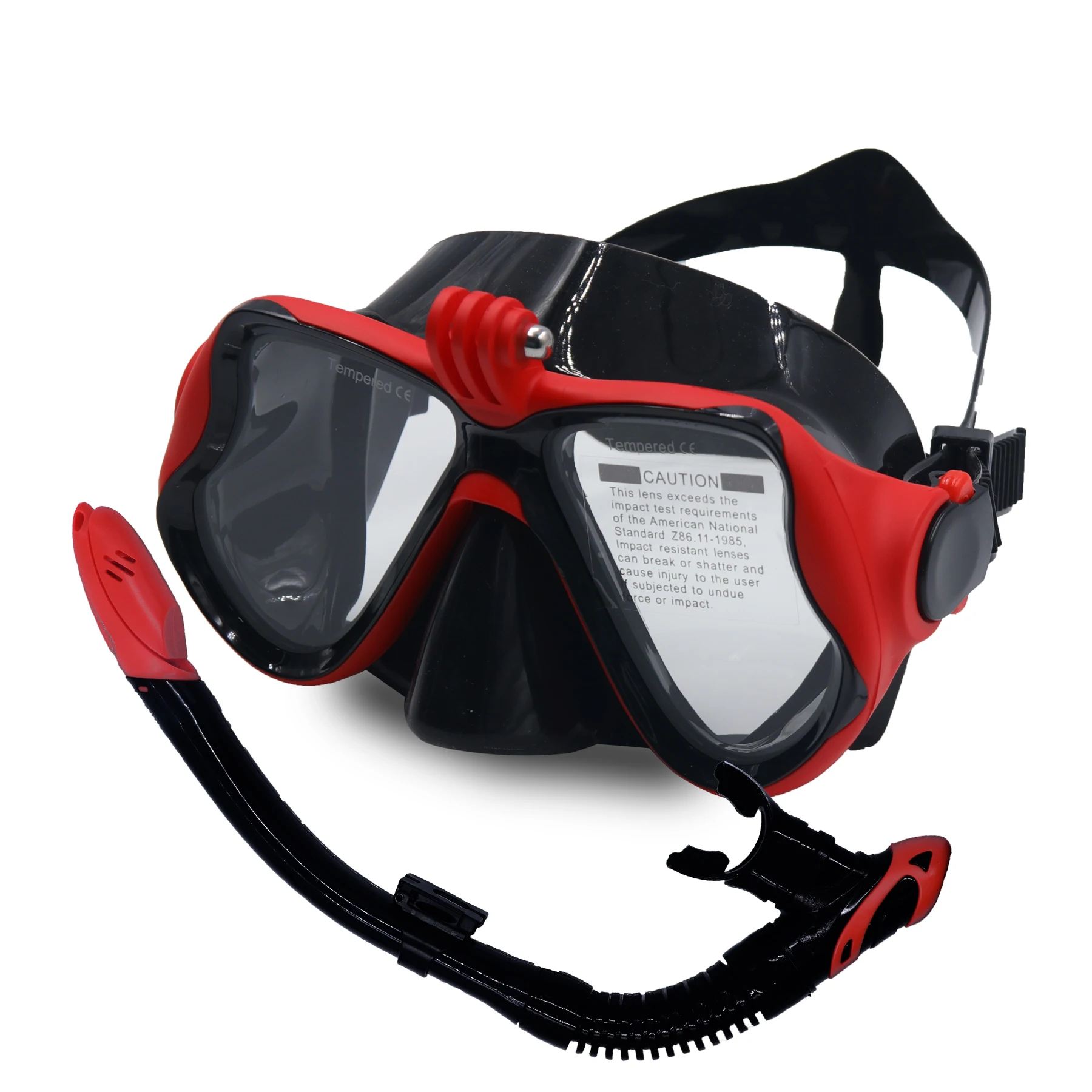 Masker selam Snorkeling Anti kabut, Set masker selam Scuba Anti kabut, pemegang kamera olahraga bawah air untuk kacamata renang Gopro, tabung kering