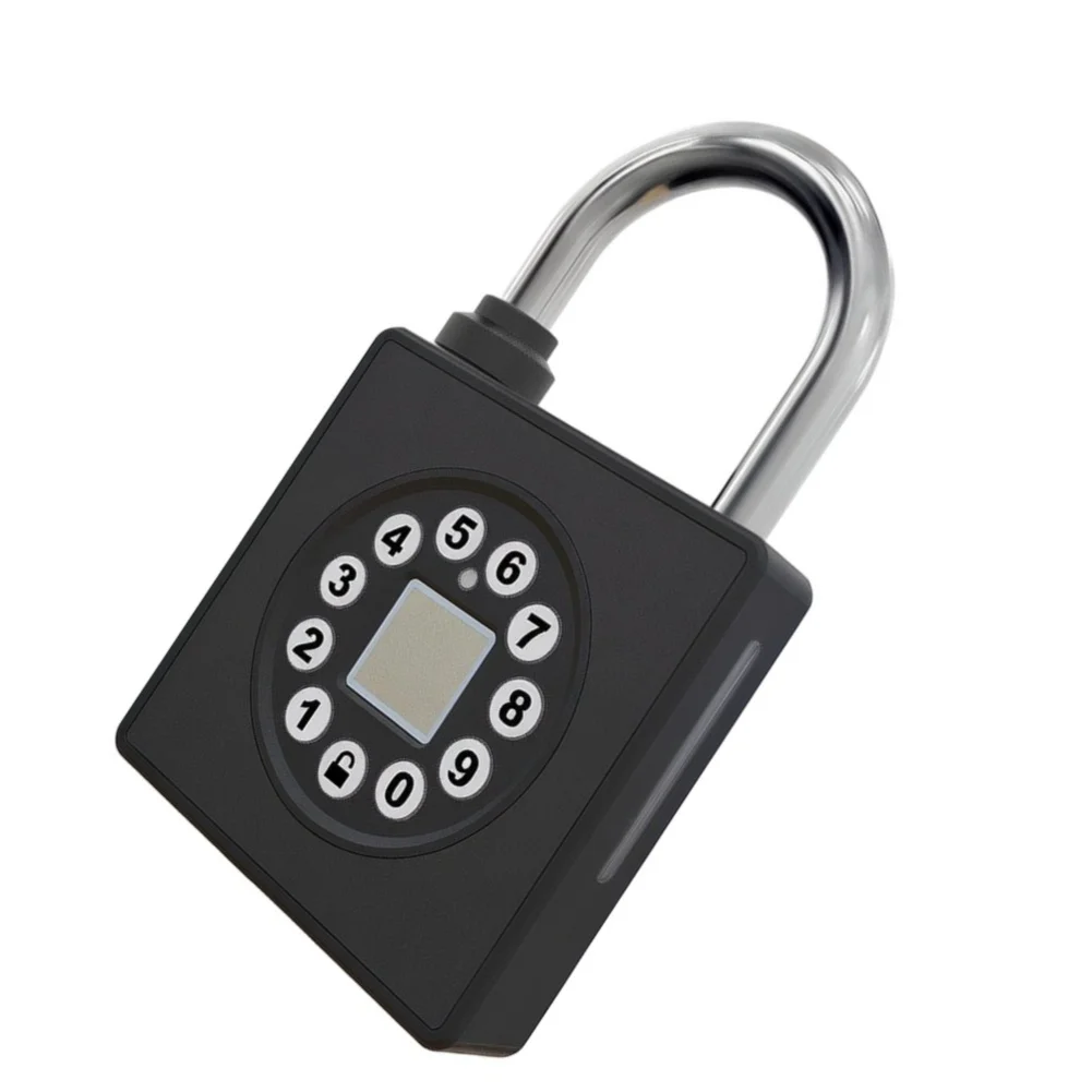 Fingerprint Padlock with App Monitoring Function USB-C Rechargeable Battery Aluminum Alloy Body Water Resistant Build
