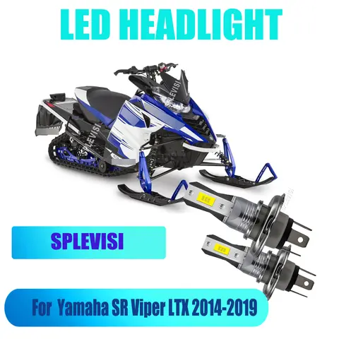H4 LED White Headlight Bulb 12V 45W 6000K Xenon White, 4500LM For Yamaha SR Viper LTX 2014 2015 2016 2017 2018 2019