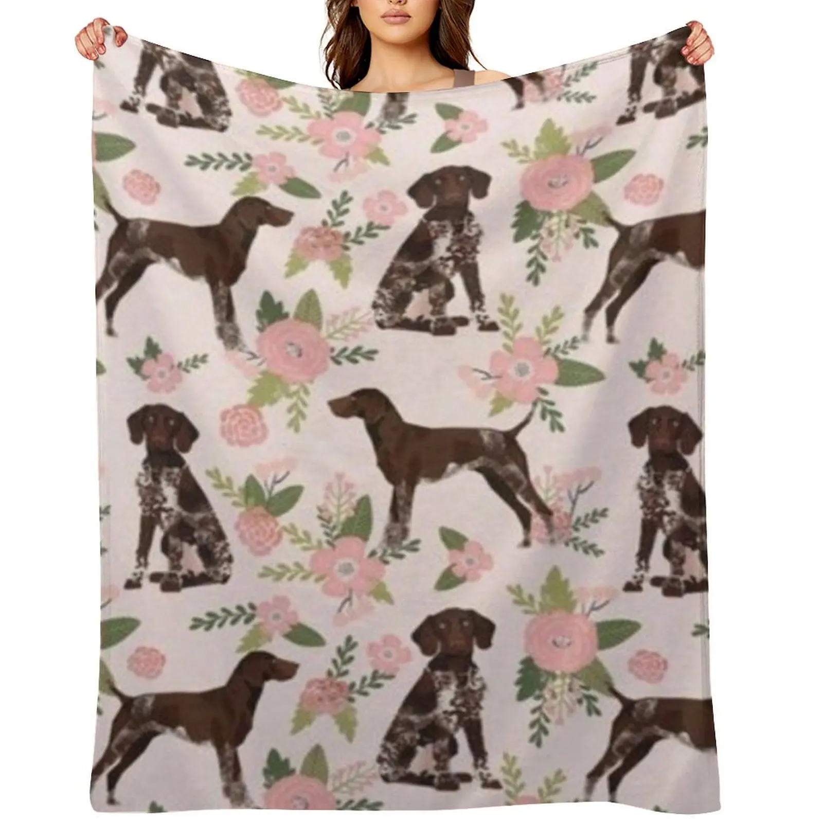 GERMAN SHORTHAIR Throw Blanket For Decorative Sofa christmas decoration Polar Cute Plaid Blankets