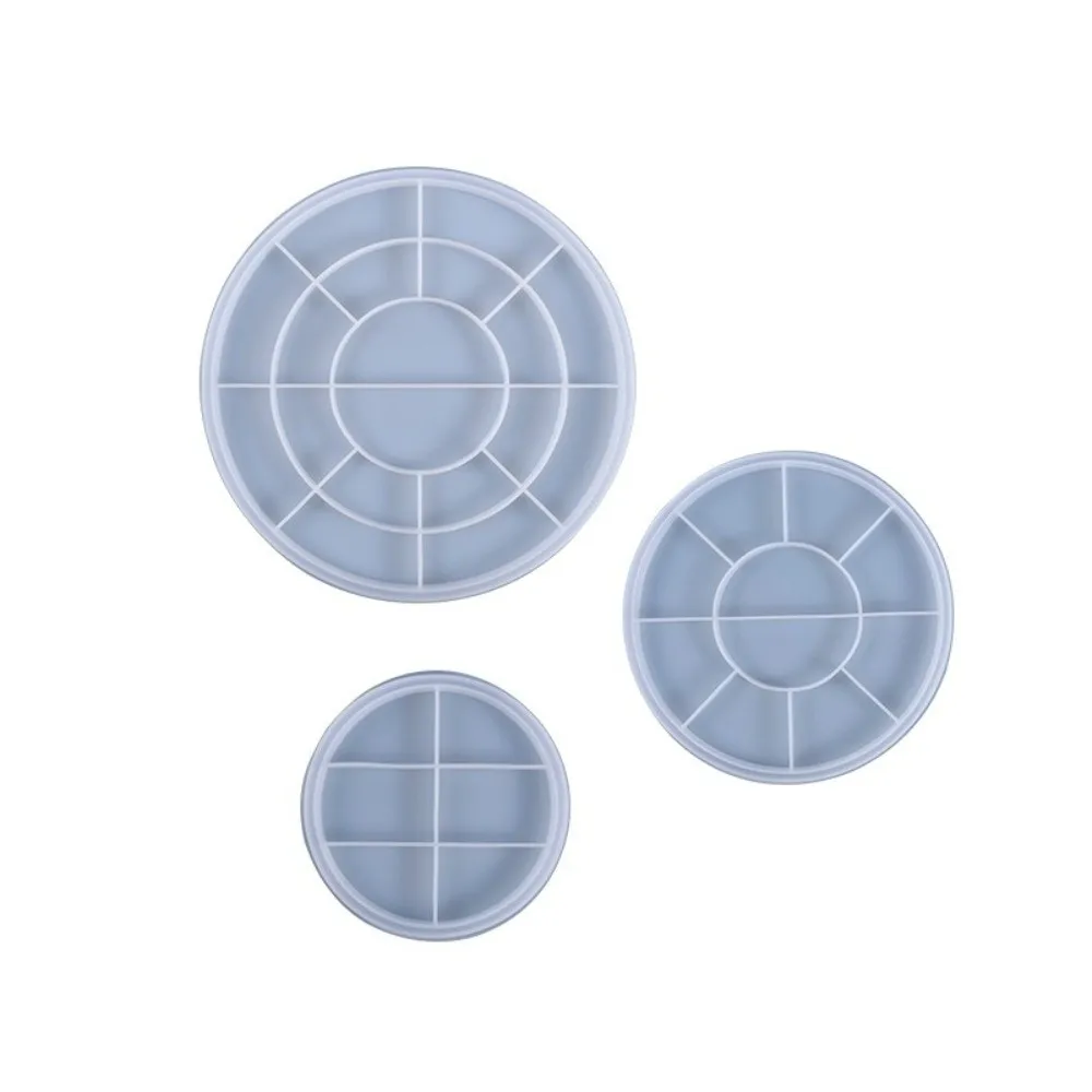 New Big Round Silicone Tray Mold DIY Large Base Tray Mold Durable Fruits Tray Pallet Home Decor