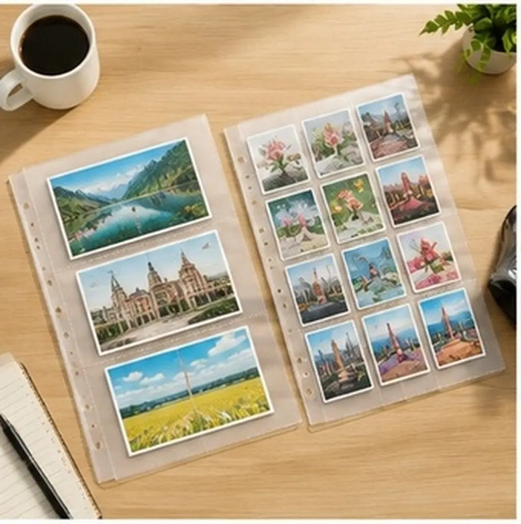100-pezzi-di-fogli-trasparenti-formato-a5-per-raccoglitori-di-carte-collezionabili-con-4-tasche-su-entrambi-i-lati-ideali-per-raccoglitori-di-foto-biglietti-e-cartoline