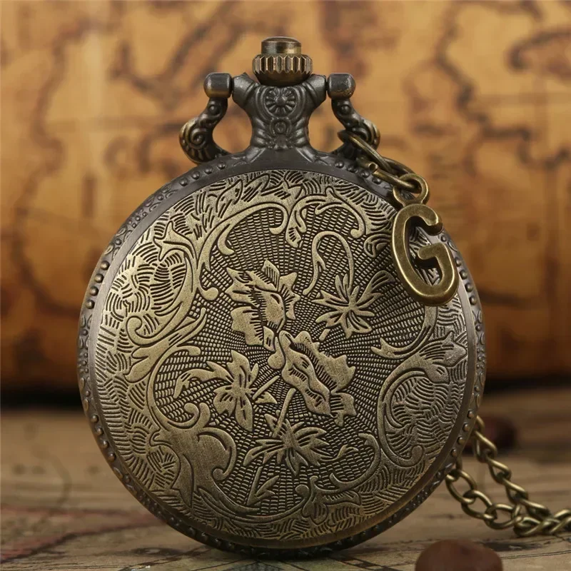 Masonic Pocket Watch Freemasonry Quartz Timepiece with G Symbol Classic Collectible Pendant Chain Clock Masonic Gift Reloj