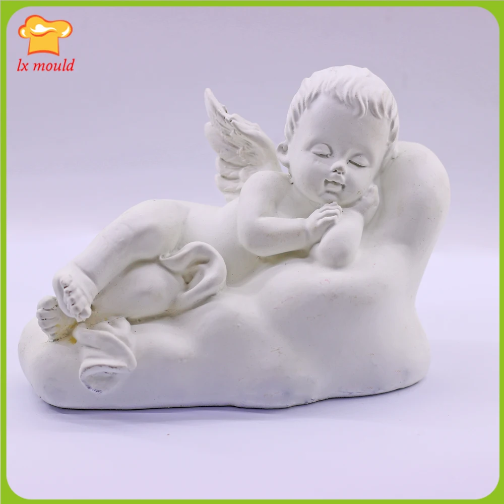 New Sugar Cloud Angel Silicone Mold  Doll Candle Plaster Aromatherapy Soap Mould Home Baking Craft Tools