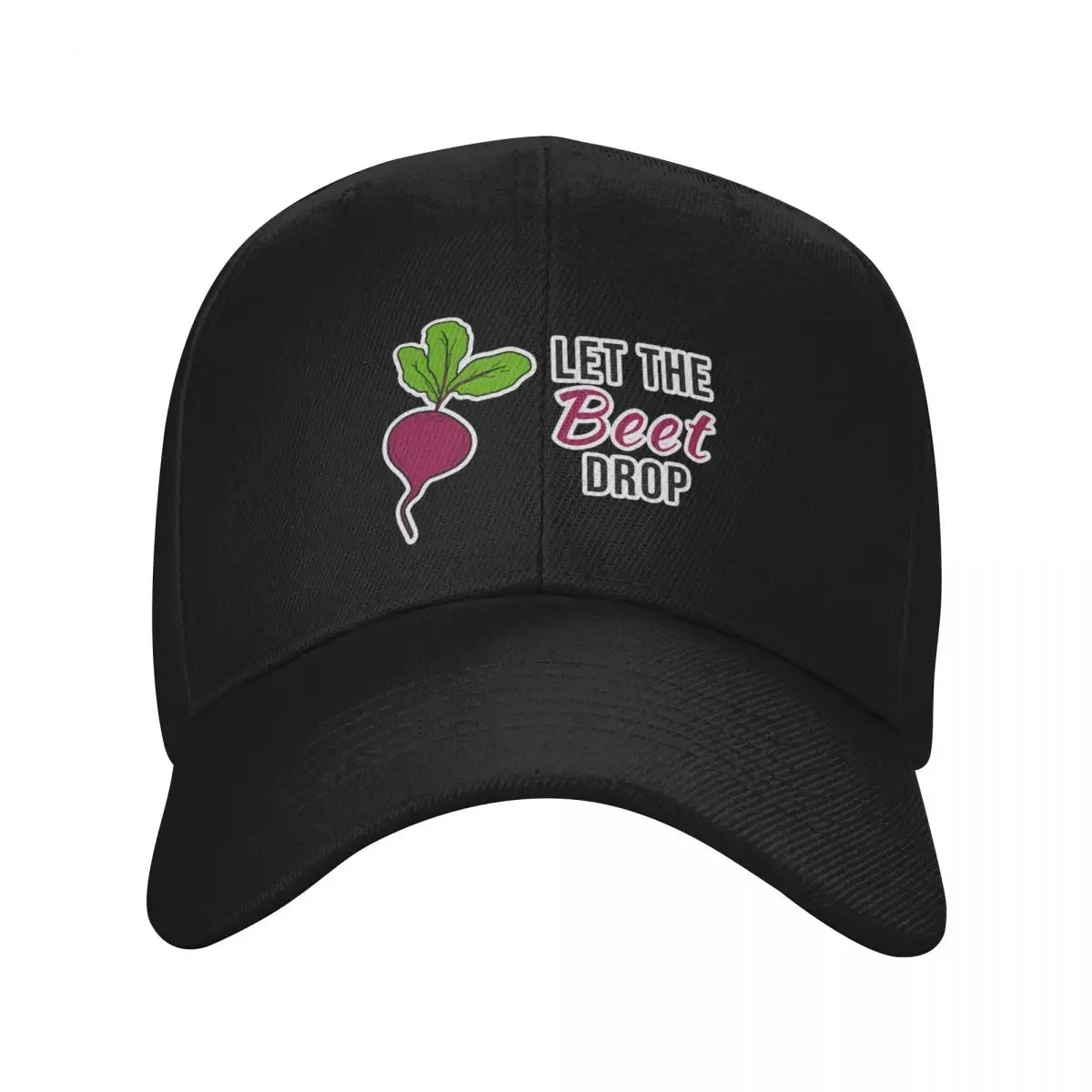 Let the Beet Drop - Food Word Pun Baseball Cap Sun Hat For Children fashionable Men's Hats Women's