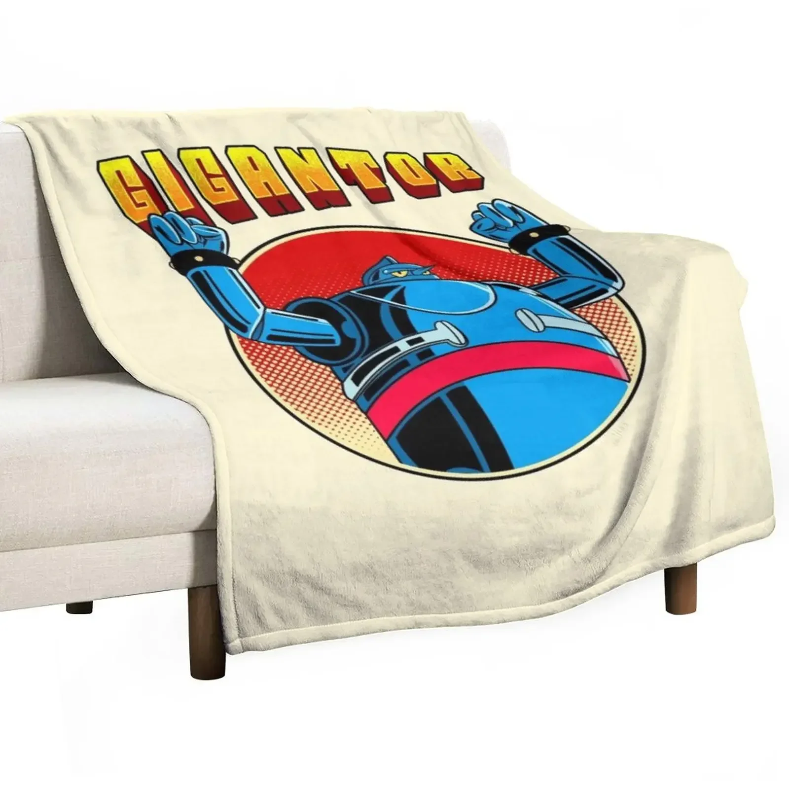 

Retro Gigantor Throw Blanket blankets ands Shaggy Blankets