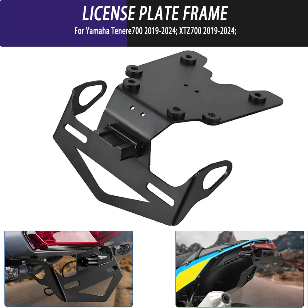 

Motorcycle Rear Tail Tidy Kit License Plate Holder Bracket With Light For Yamaha Tenere700 XTZ700 2019 2020 2021 2022 2023 2024
