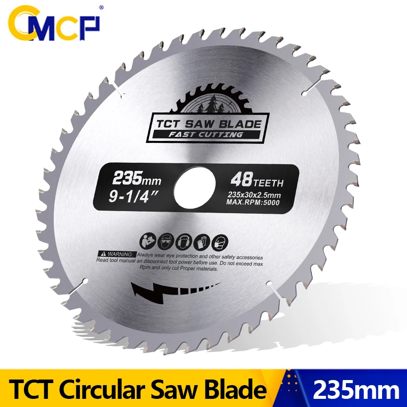 

CMCP 1pc 235mm Circular Saw Blade TCT Saw Blade for Woodworking Tools 24/40/48T Carbide Wood Cutting Disc