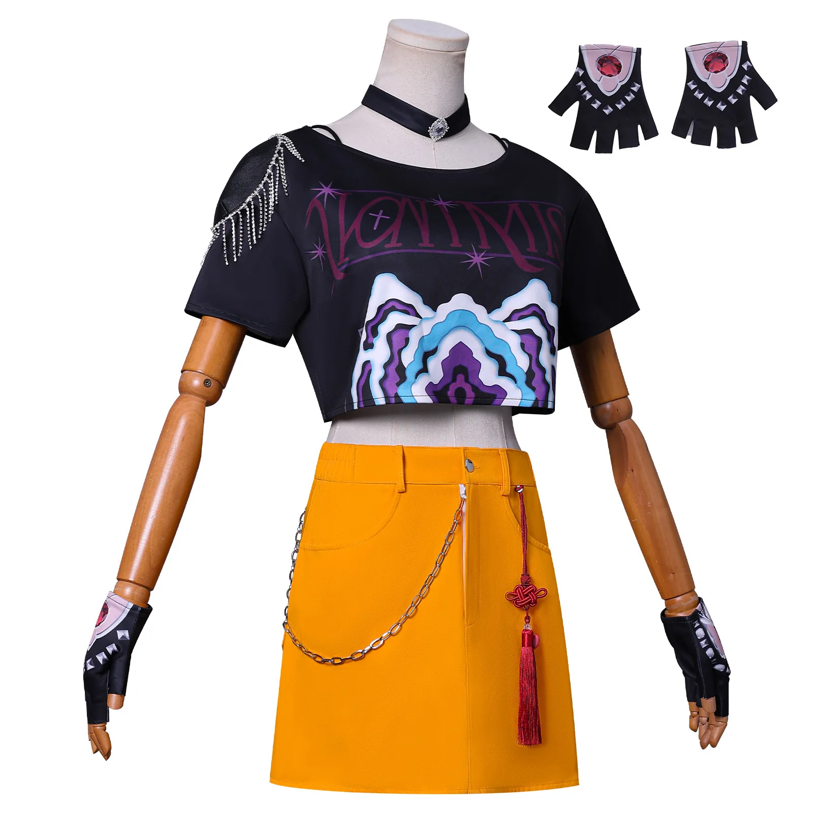 

Witch Hunters Demon Hunter Mira Cosplay Costumes Stage Battle Robe with Visual Effects