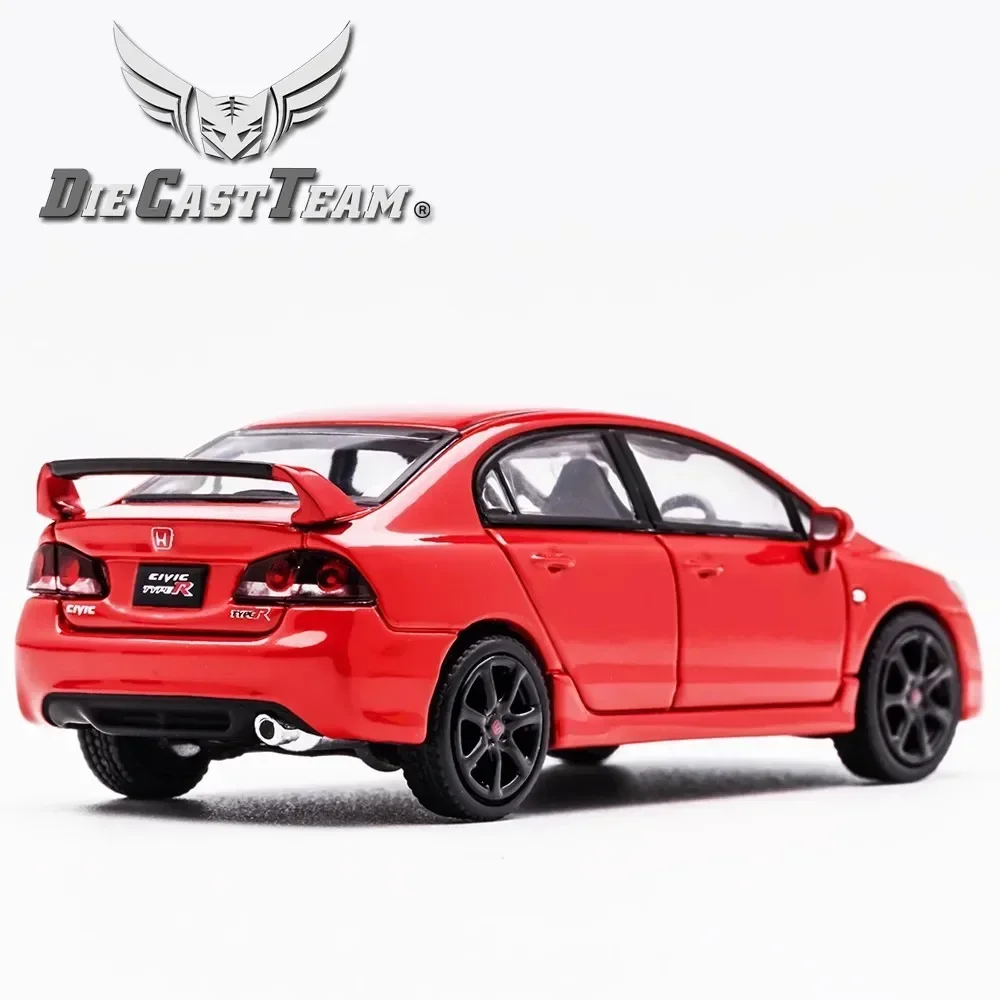 DCT 1/64 FD2 Model 8th Generation Honda Civic Type R Diecast Automotive Model Ornaments Cas Toys Gift Decorations